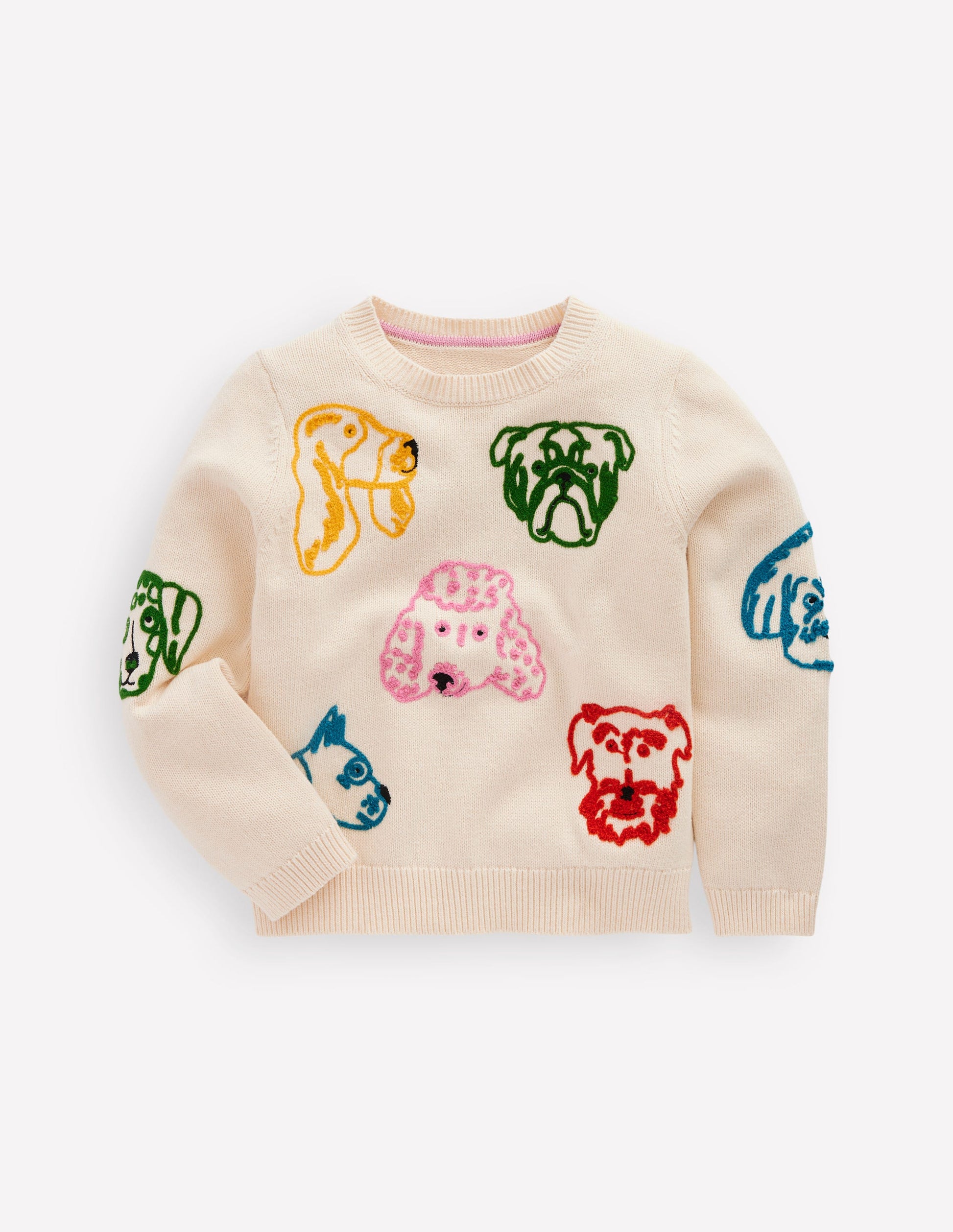 Fun Logo Jumper-Warm Ivory Dogs-1