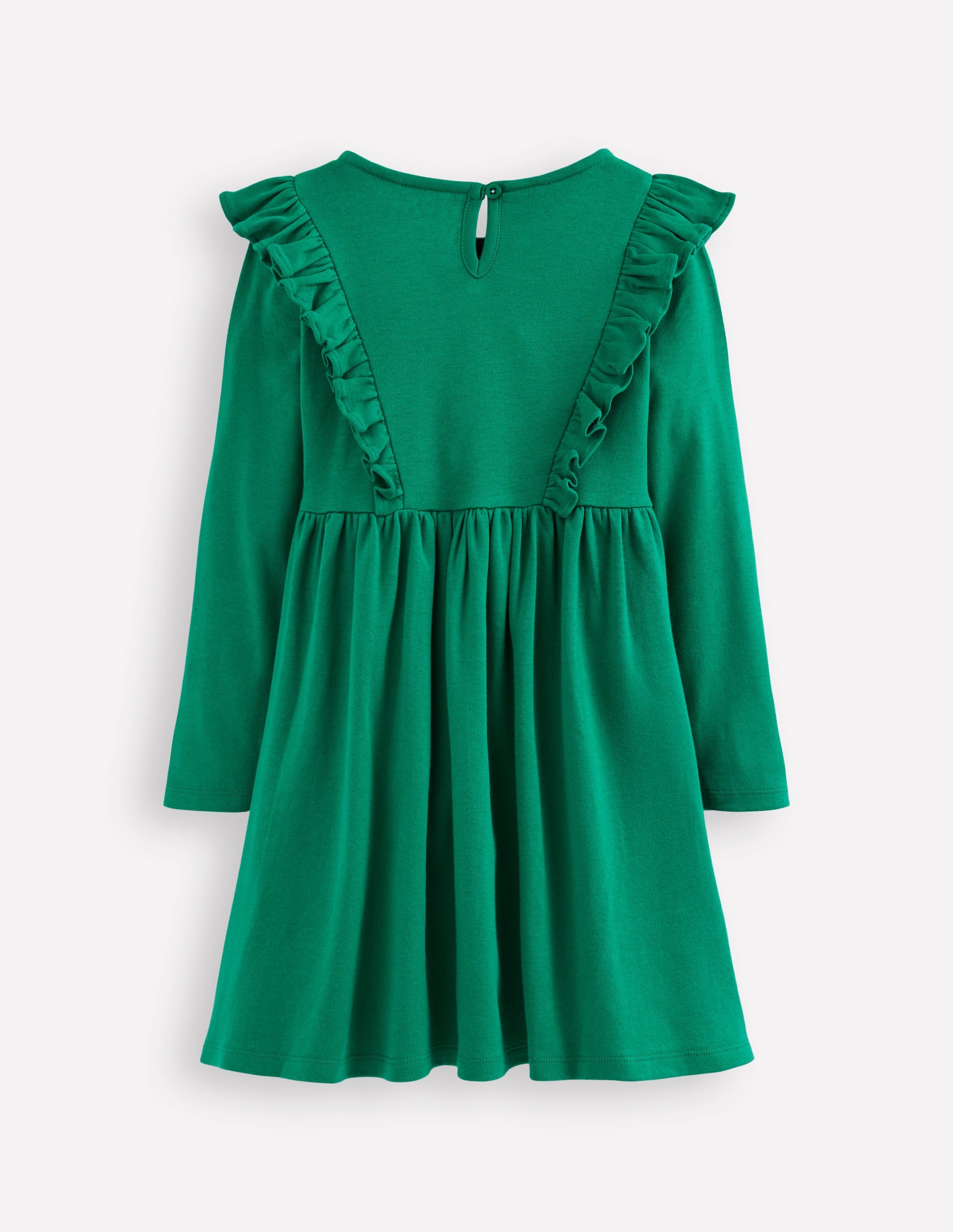 Embroidered Bodice Dress-Jewel Green - Image 2