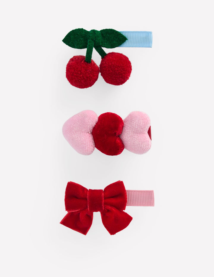 3-pack Hair Clips-Pretty Pink
