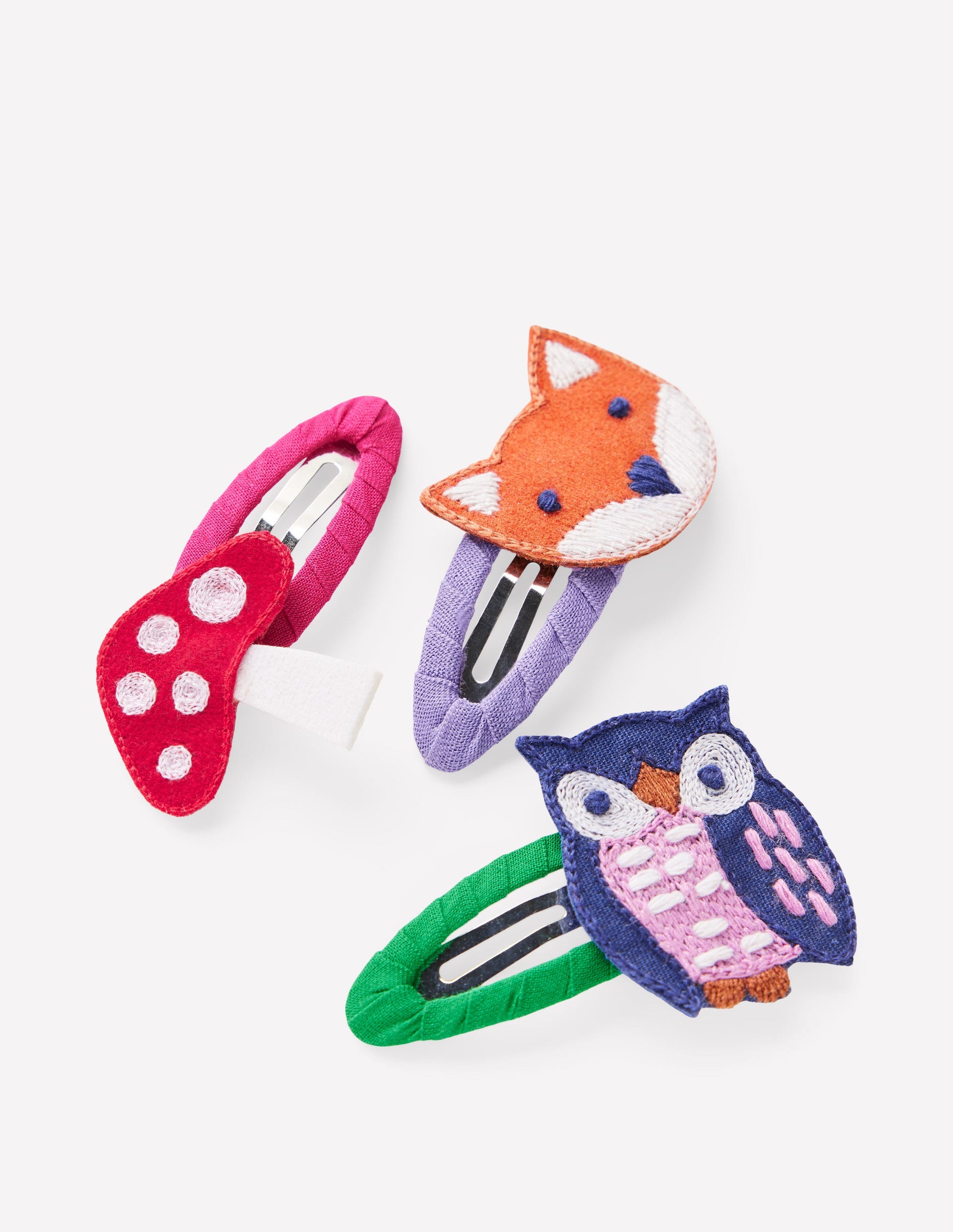 3-pack Hair Clips-Woodland Animals-2