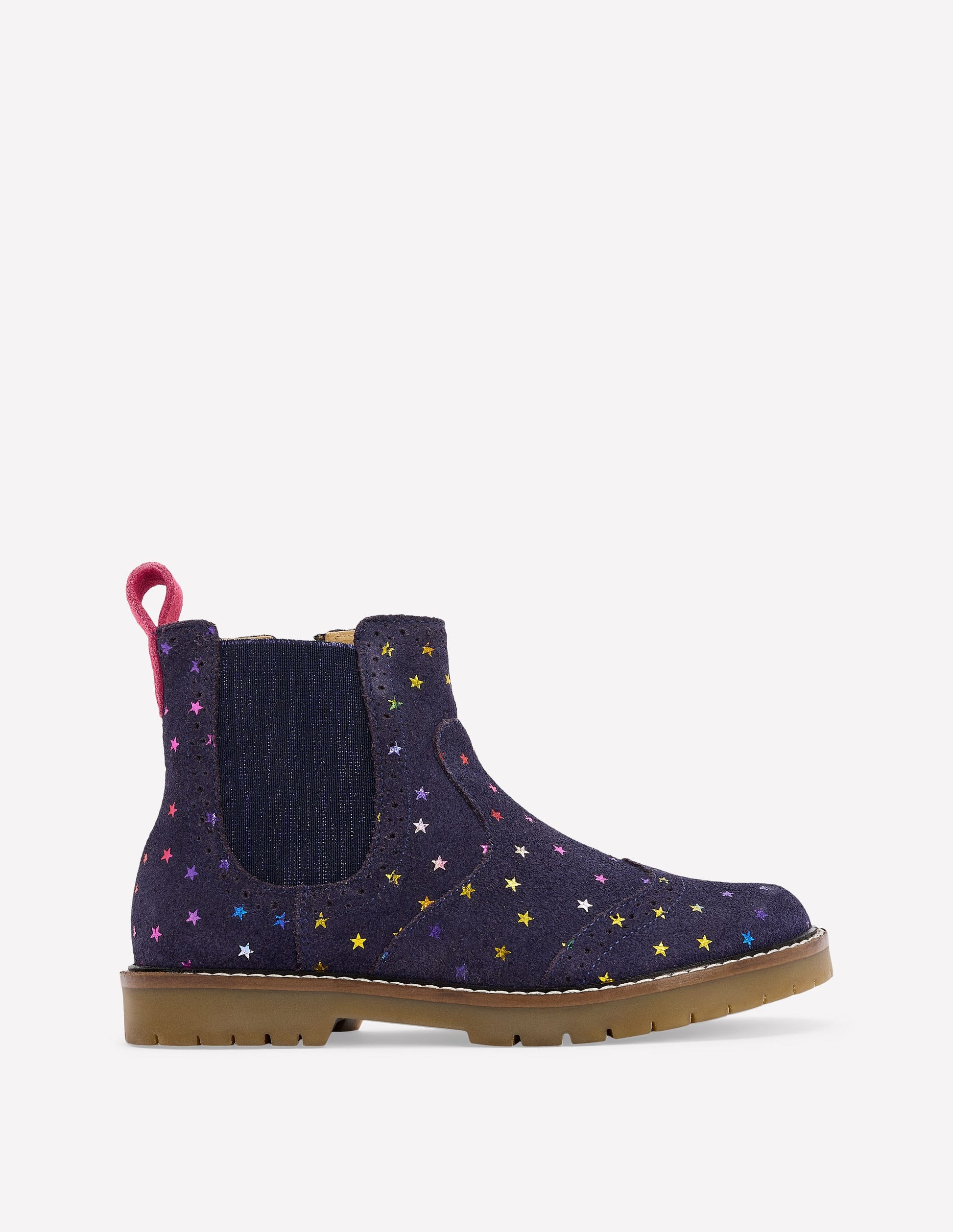 Leather Chelsea Boots-College Navy Metallic stars Boden AU