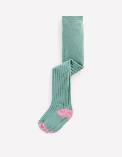 Baby Ribbed Tights-Eucalyptus-1