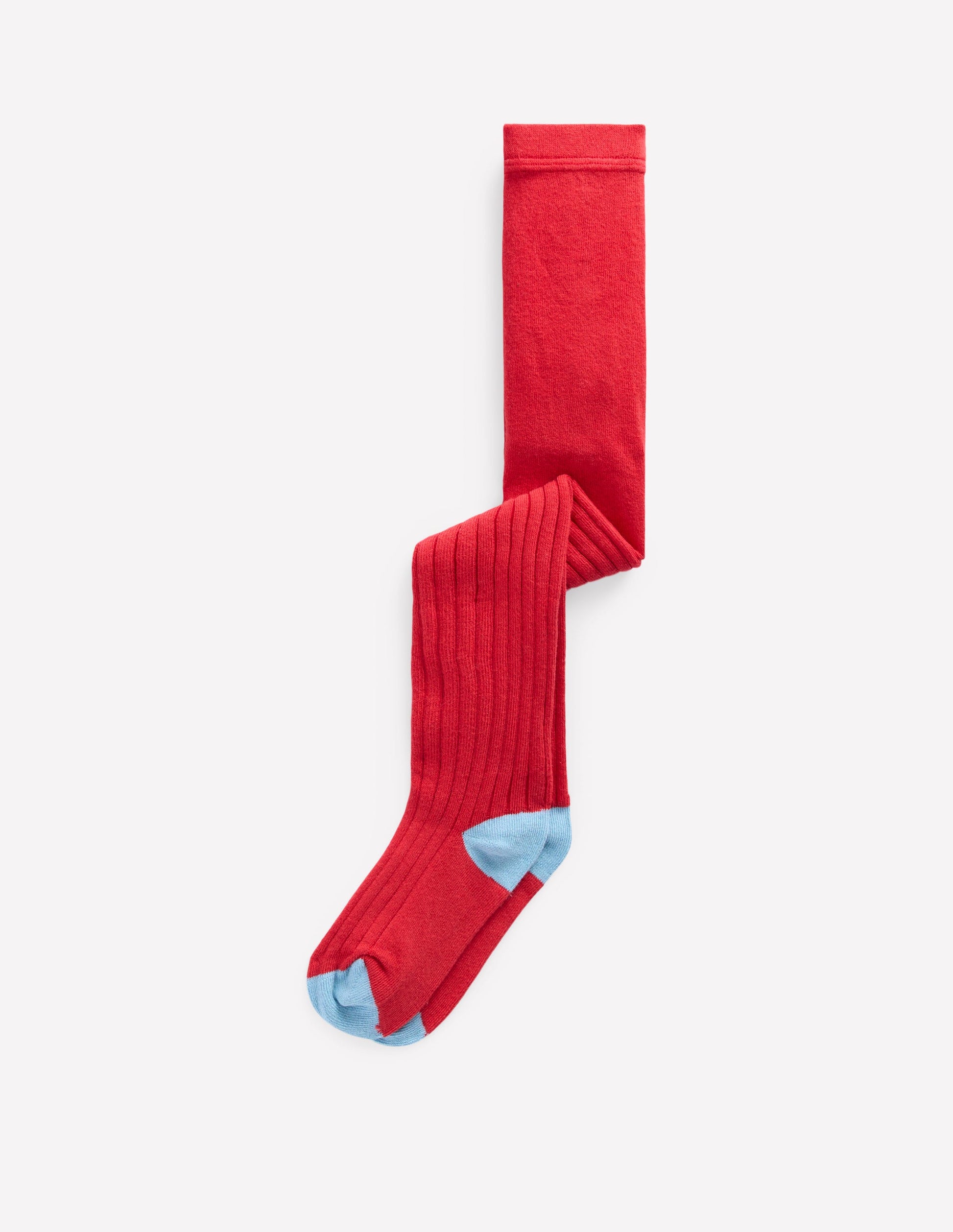 Baby Ribbed Tights-Rockabilly Red-1