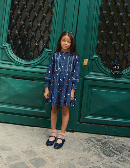 Mary Jane Shoes-Navy-2