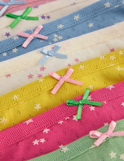 7-pack Pointelle Pants-Multi Stars-3