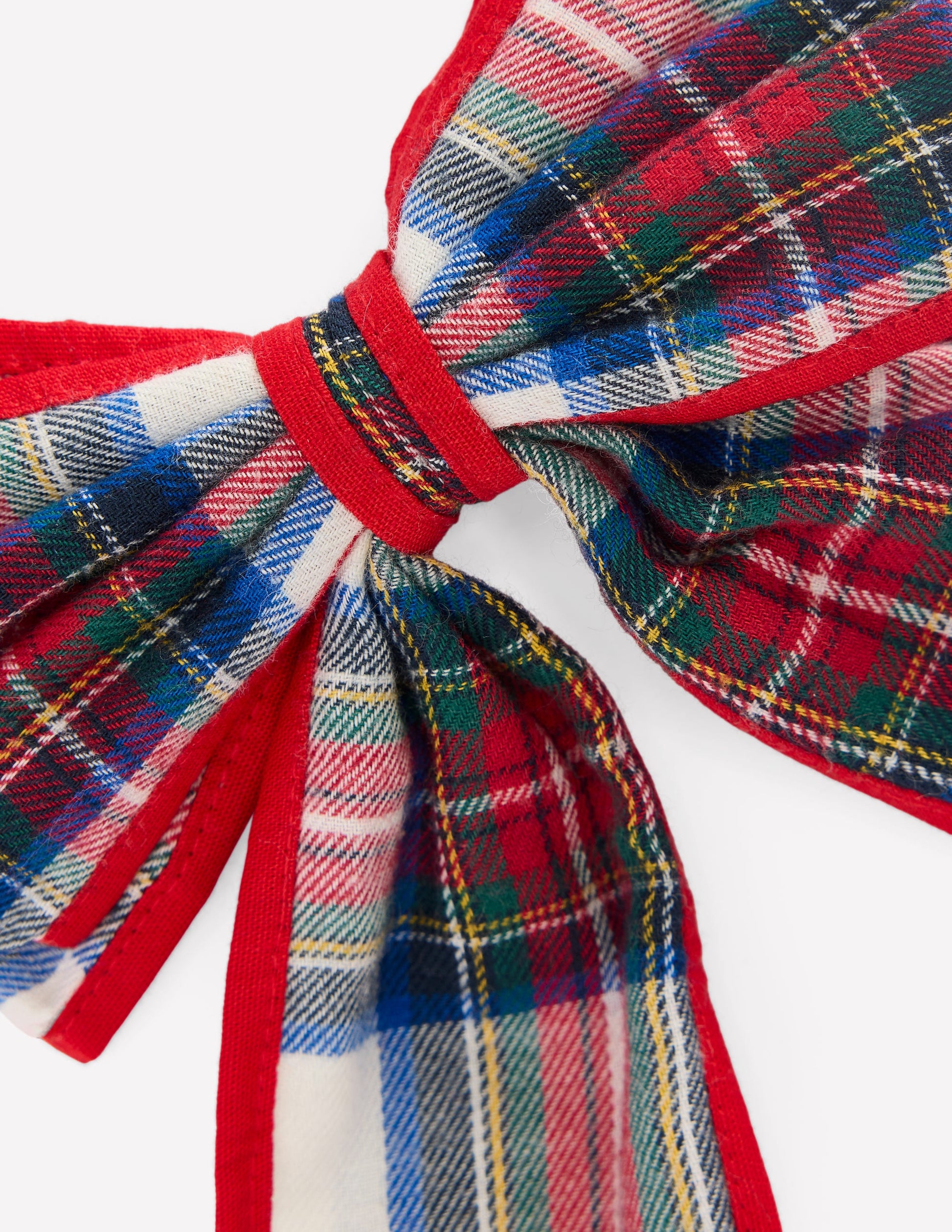 Big Bow Clip-Ivory Check-2