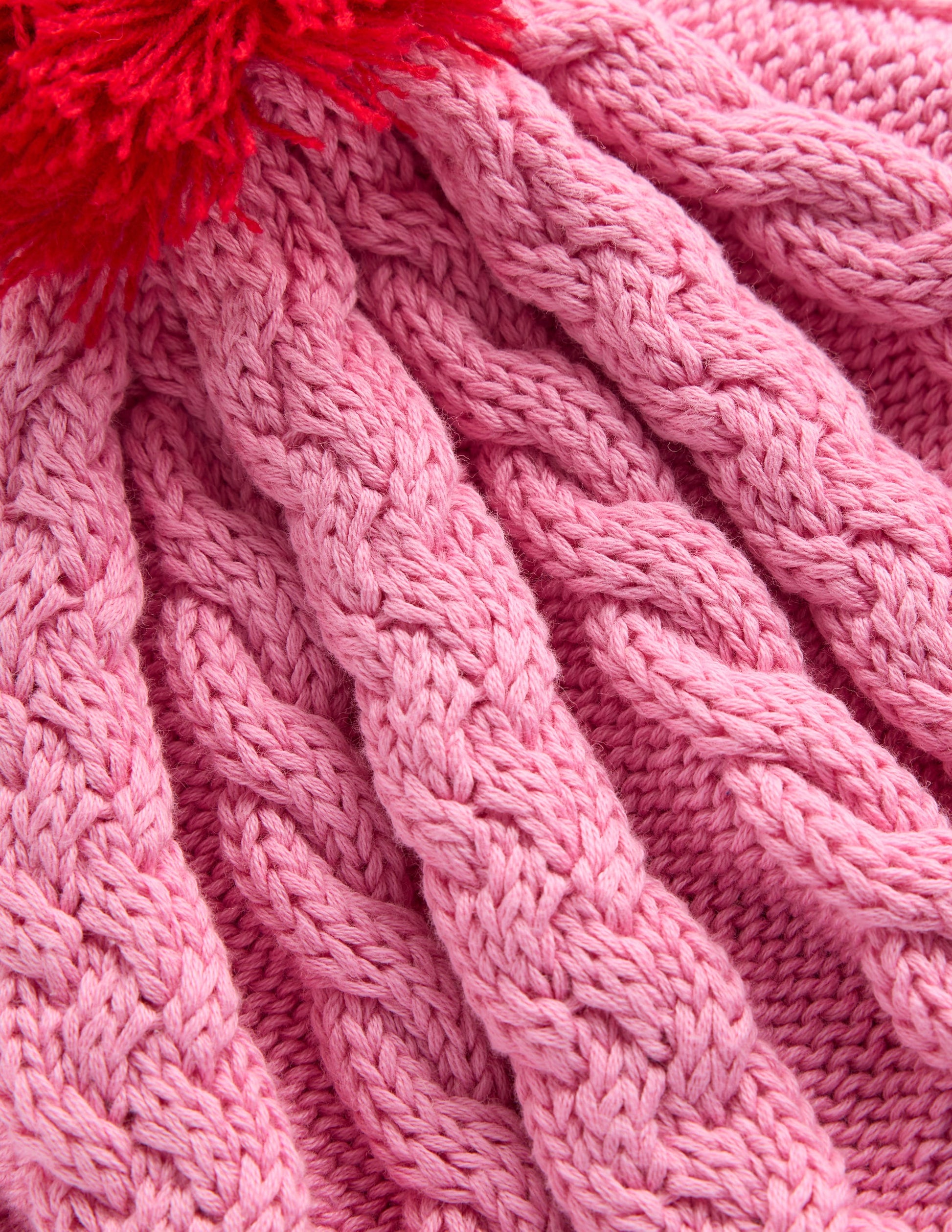 Knitted Beanie-Pink Colourblock-2