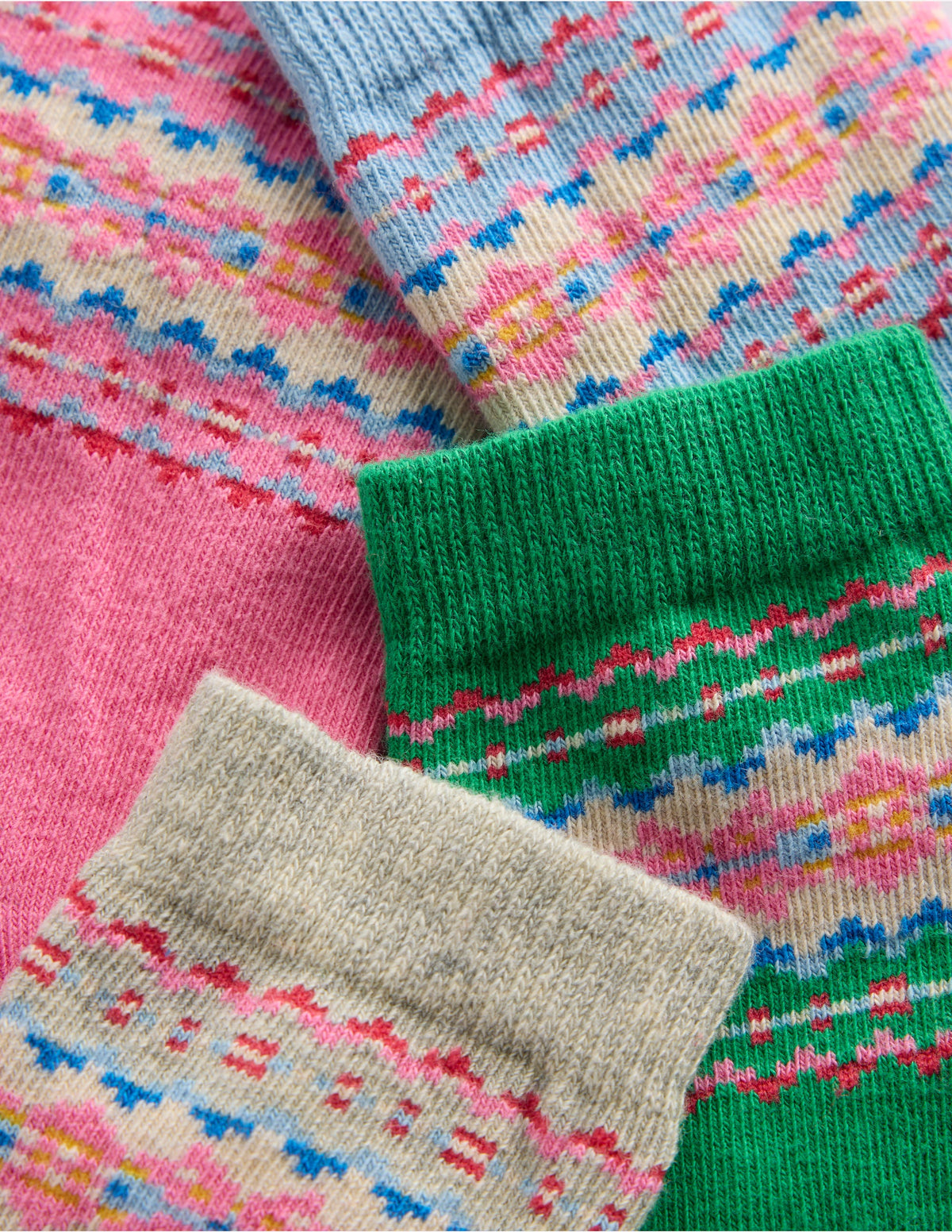 5-pack Fair Isle Socks-Multi Fair Isle - Image 2