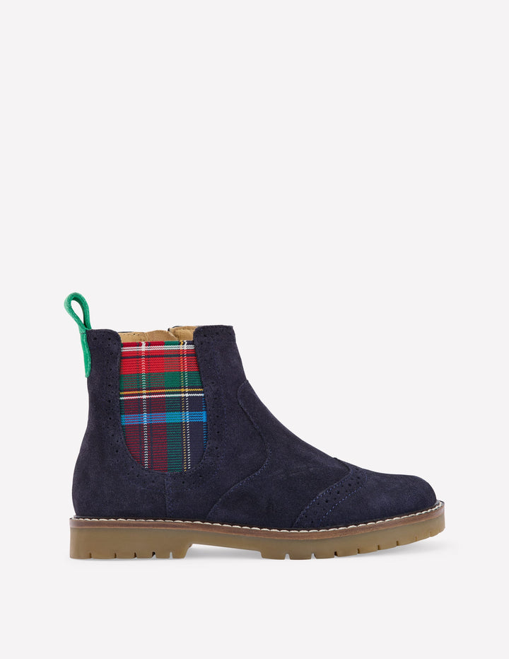 Suede Chelsea Boots-College Navy Suede