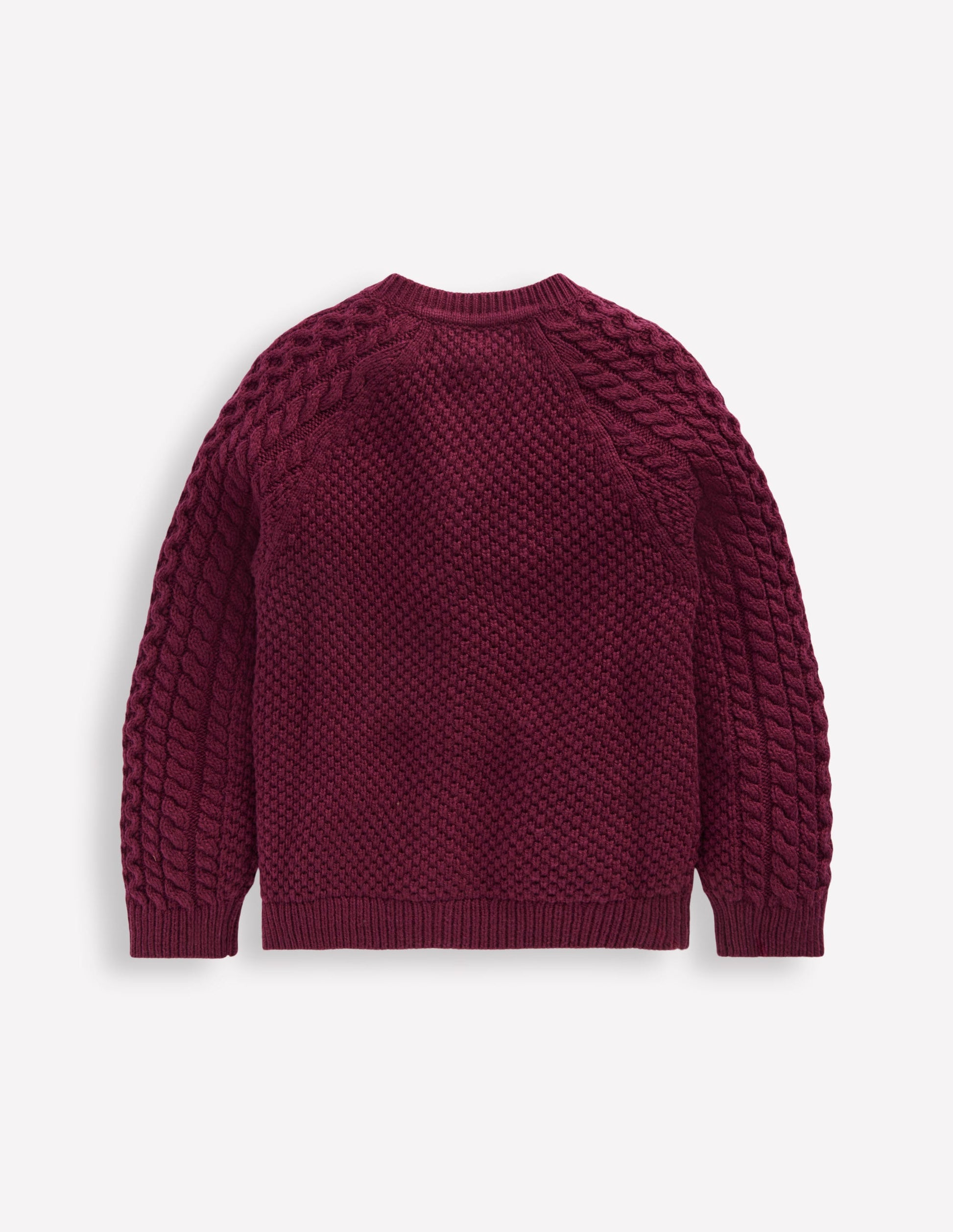 Cable Cardigan-Plum-2