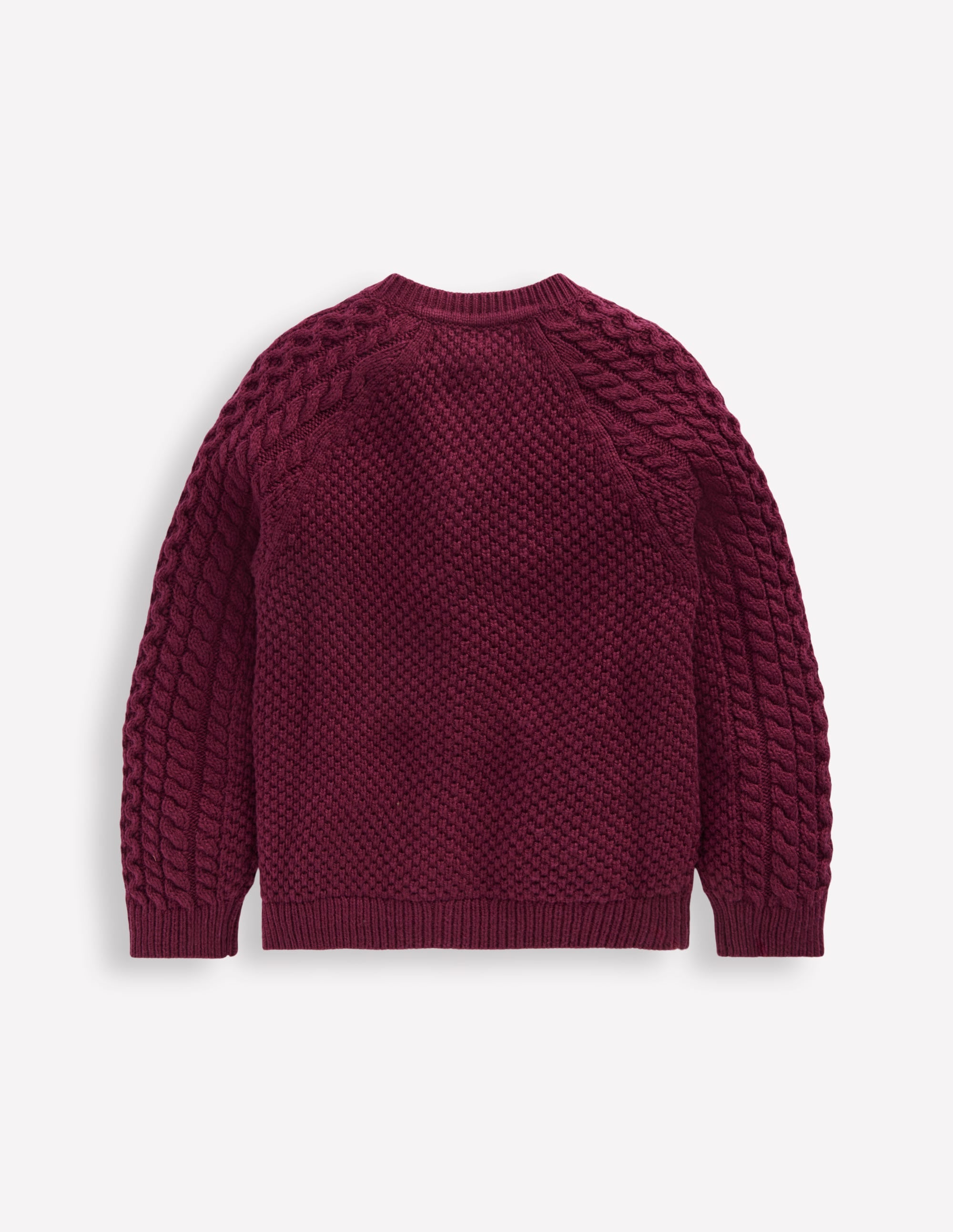 Cable Cardigan-Plum - Image 2