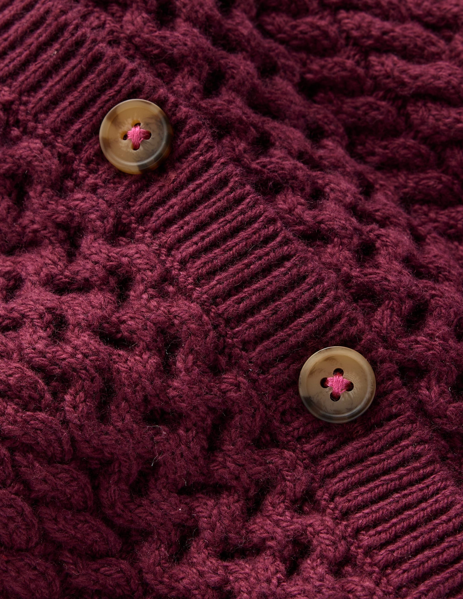 Cable Cardigan-Plum-3
