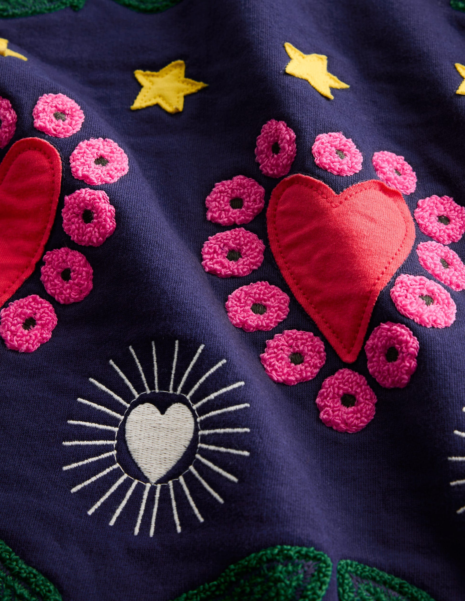 Ida Sweatshirt Appliqué Dress-College Navy Tigers-3