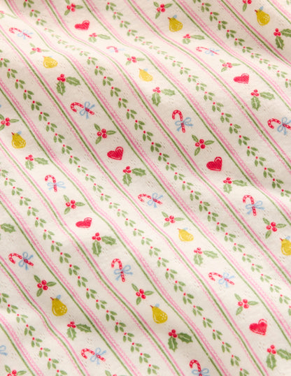 Long Sleeve Pointelle Top-Soft Ivory Nutcracker Stripe-3