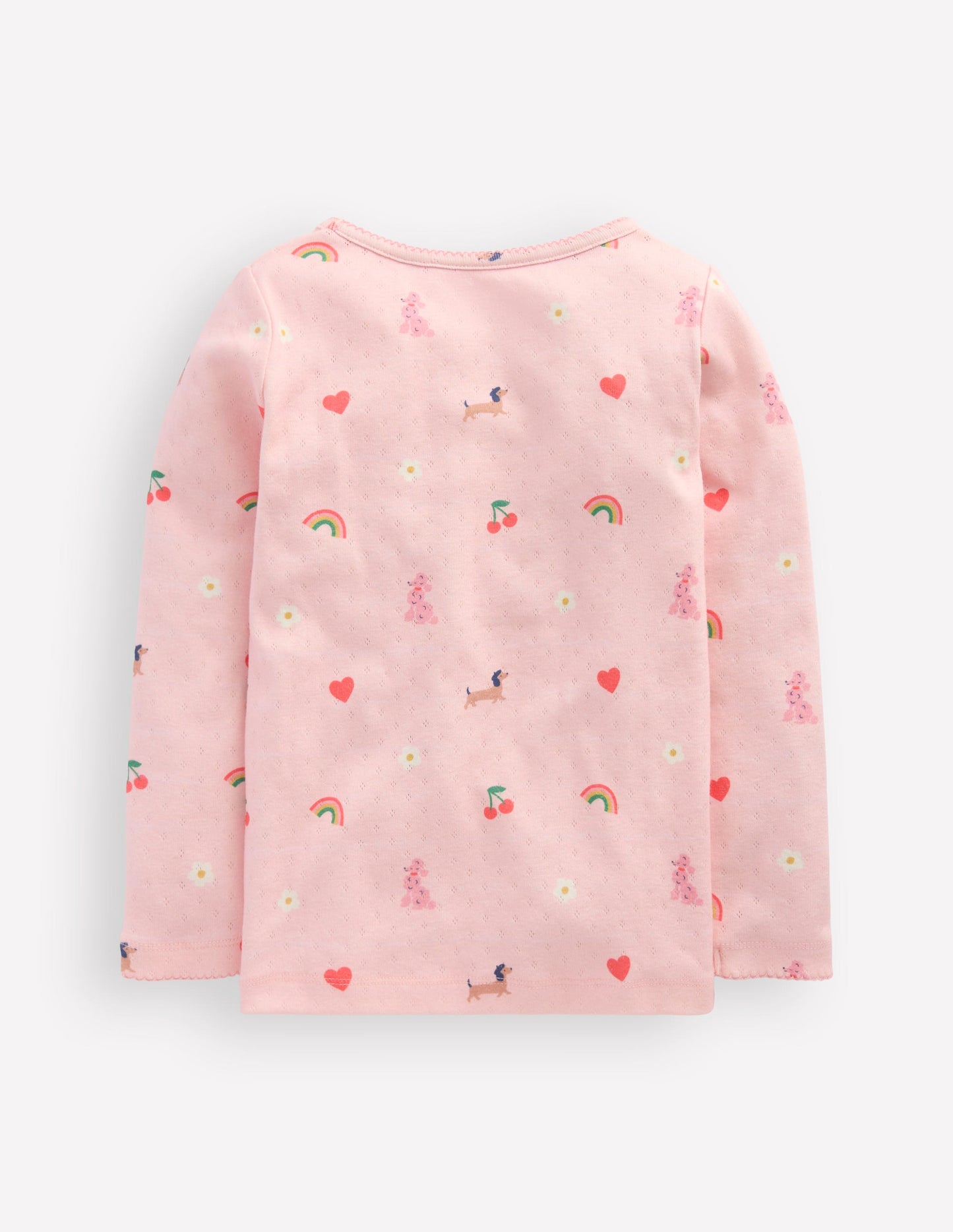 Long Sleeve Pointelle Top-Chalk Pink Parisien