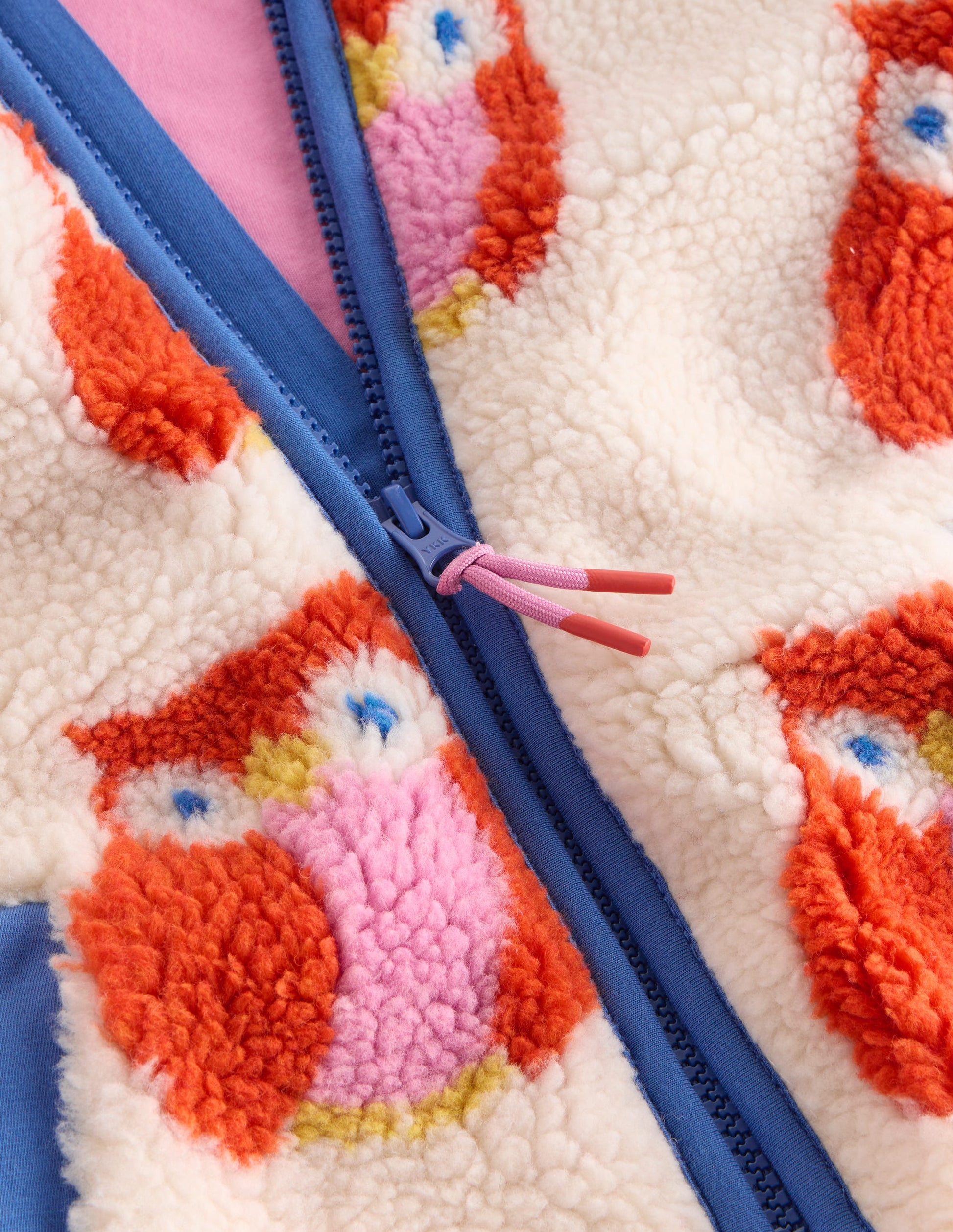 Eden Borg Zip-through Jacket-Dark Orange Owls-3