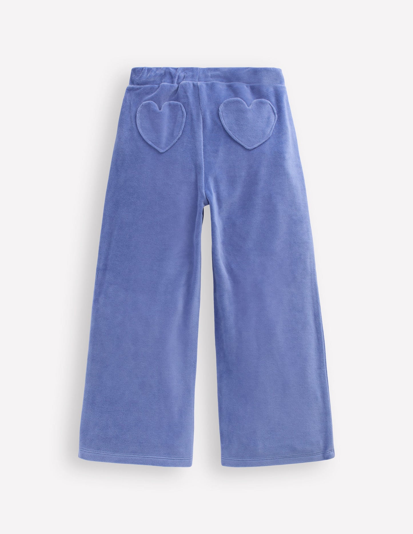 Heart Pocket Velour Jogger-Soft Blue