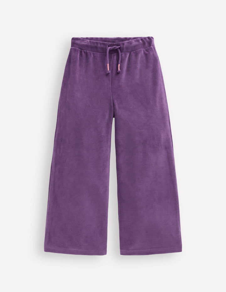 Heart Pocket Velour Jogger-Mystical Purple