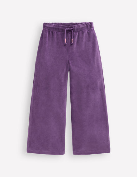 Heart Pocket Velour Jogger-Mystical Purple