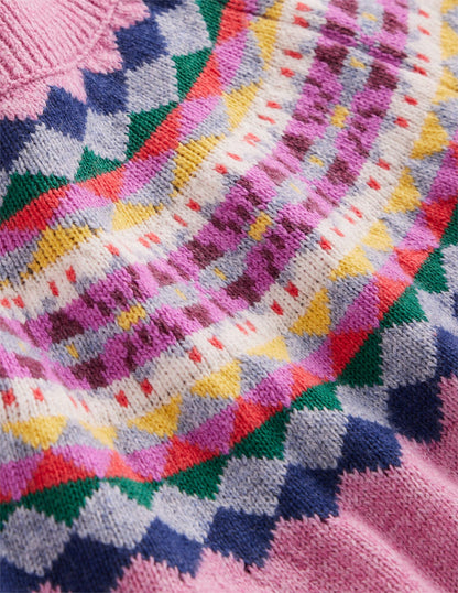 Minnie Fair Isle Jumper Dress-Orchid Smoke-3