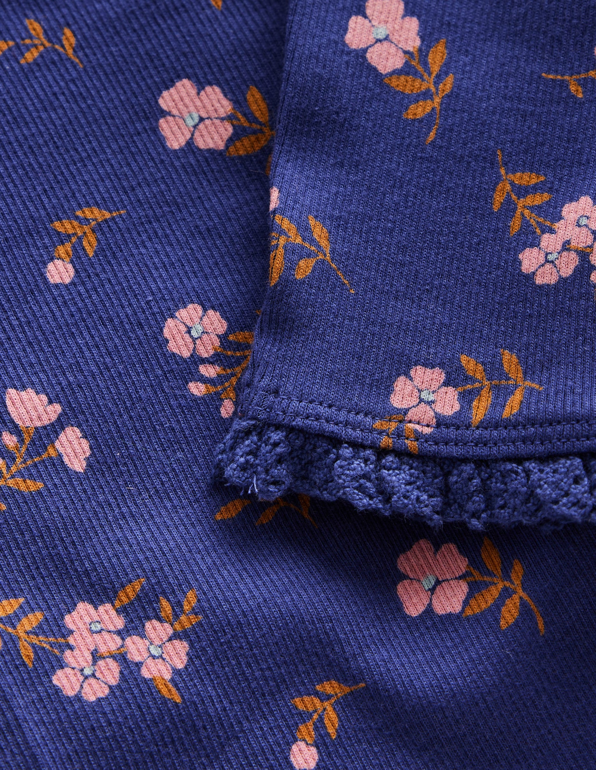 Ribbed Leggings-Starboard Blue Sprig-3