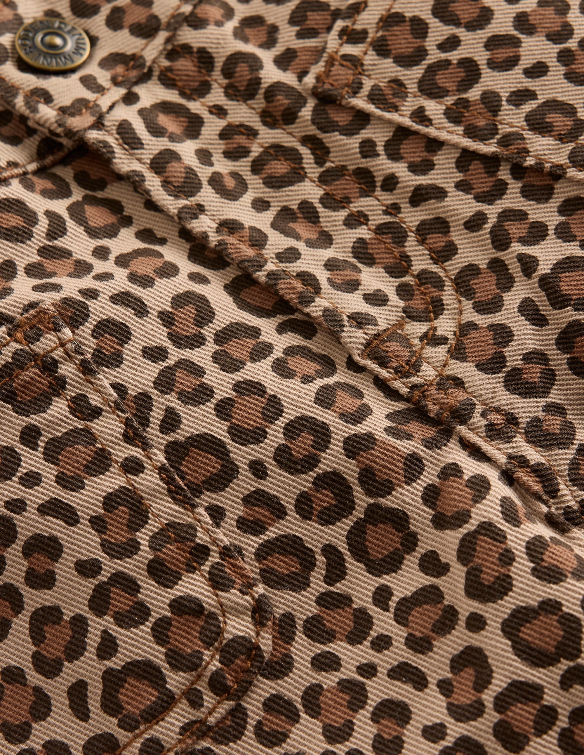 Patch Pocket Trouser-Leopard Print - Image 3