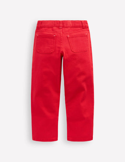 Patch Pocket Trouser-Poppy Red-2