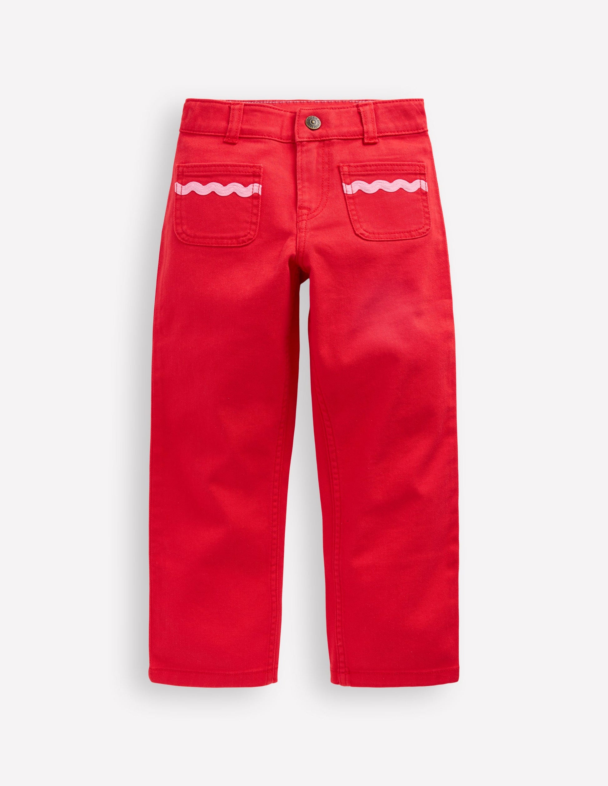 Patch Pocket Trouser-Poppy Red-1