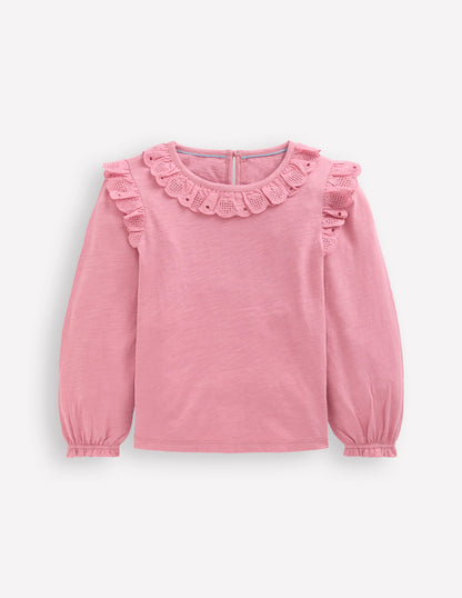 Broderie Heart Trim Top-Pink Haze-1