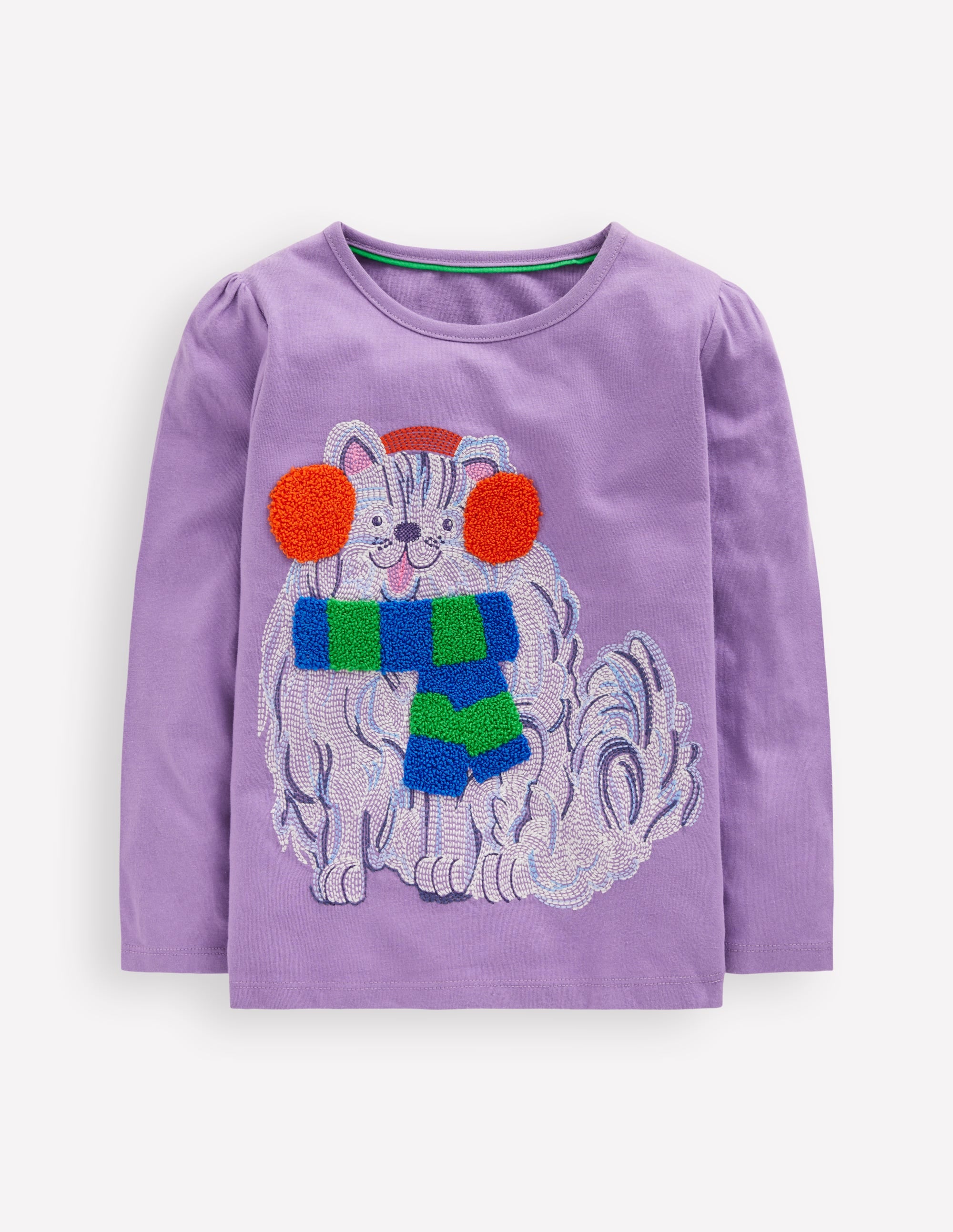 Long Sleeve Superstitch Tee-Aster Purple Dog - Image 1