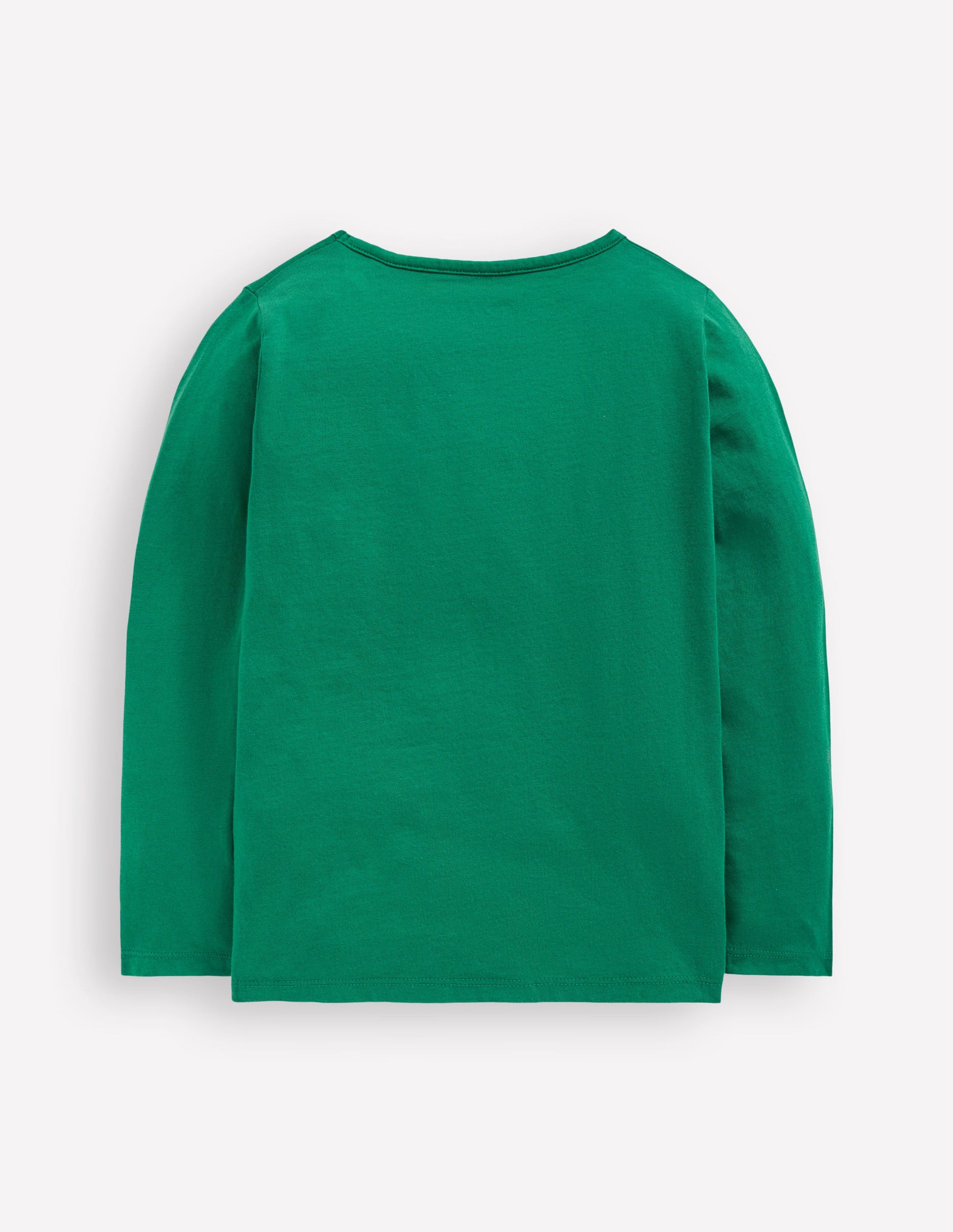 Long Sleeve Bouclé T-shirt-Pine Green Robin-2