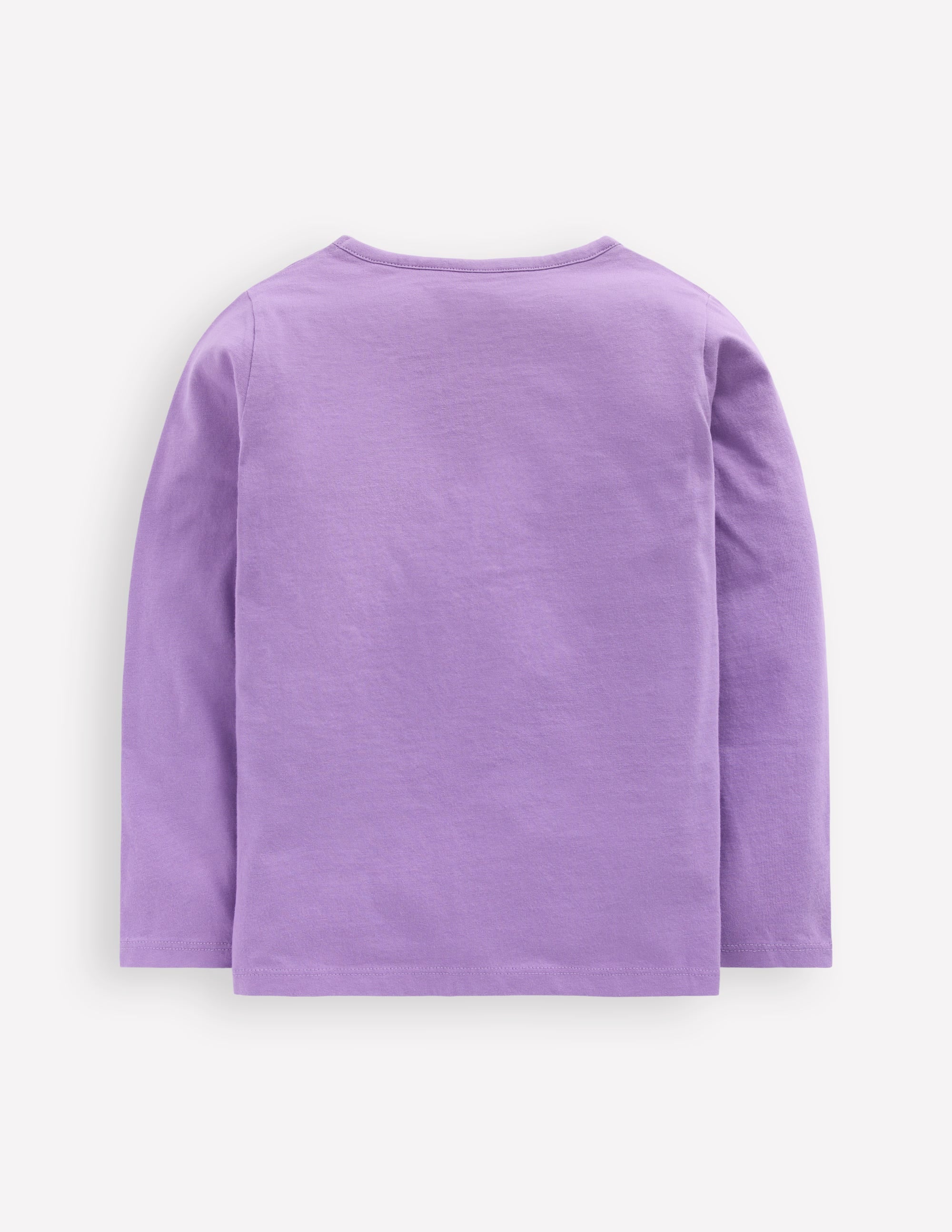 Long Sleeve Bouclé T-shirt-Aster Purple Popcorn Bunny - Image 2