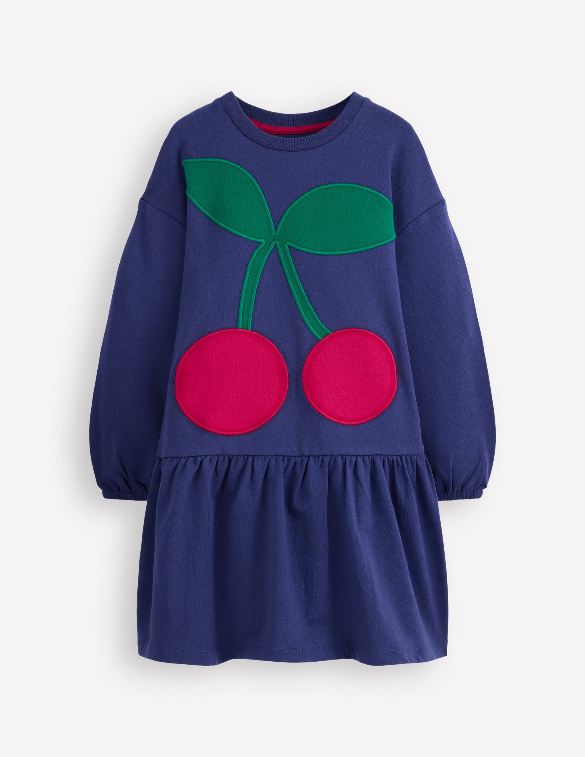 Logo Sweatshirt Dress-Starboard Blue Cherry-1