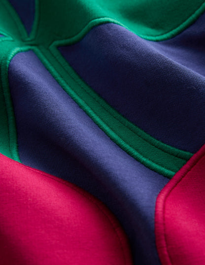 Logo Sweatshirt Dress-Starboard Blue Cherry-3