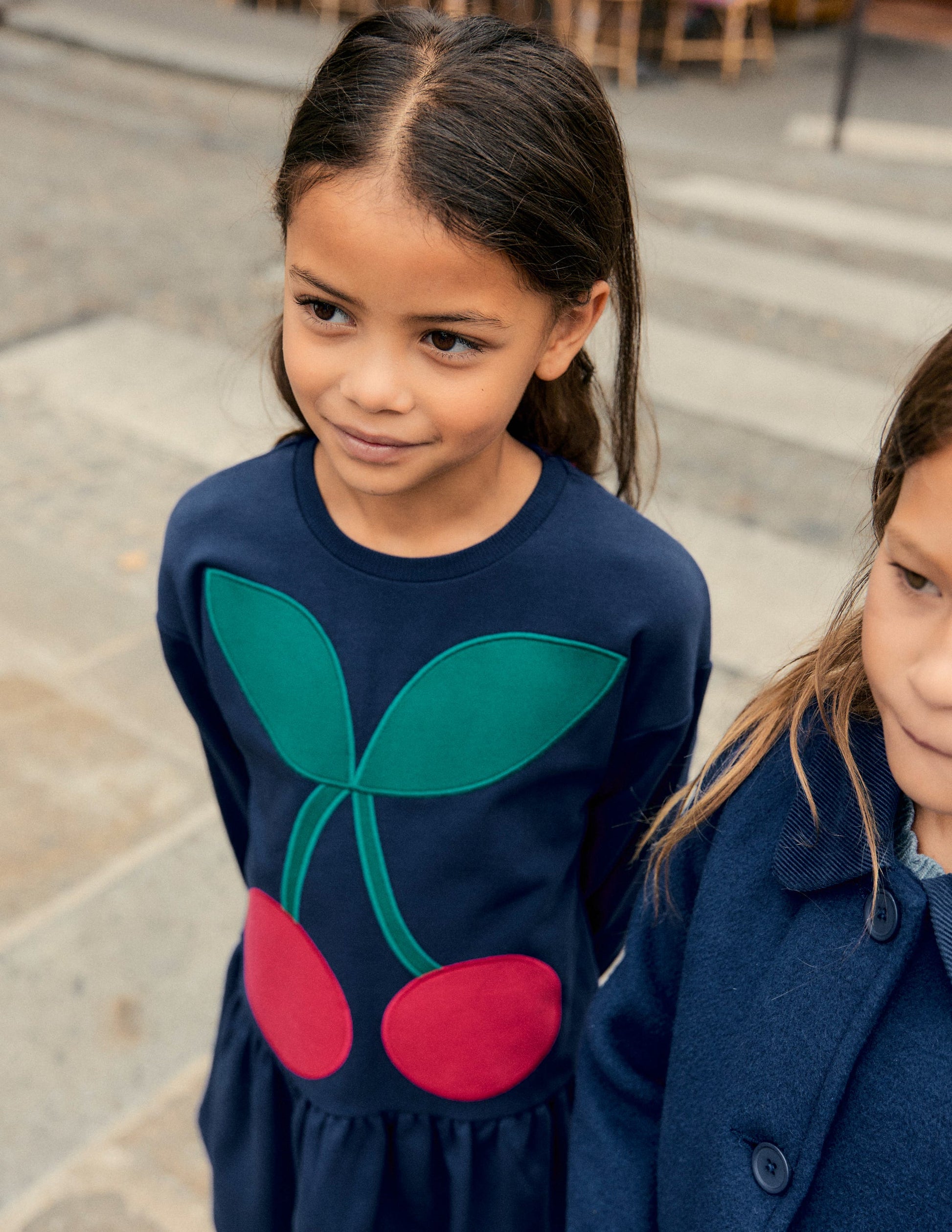 Logo Sweatshirt Dress-Starboard Blue Cherry-4