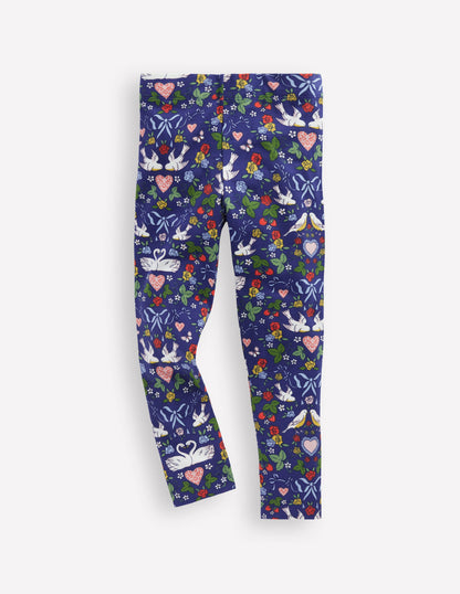 Fun Leggings-Starboard Blue Lovebirds-1