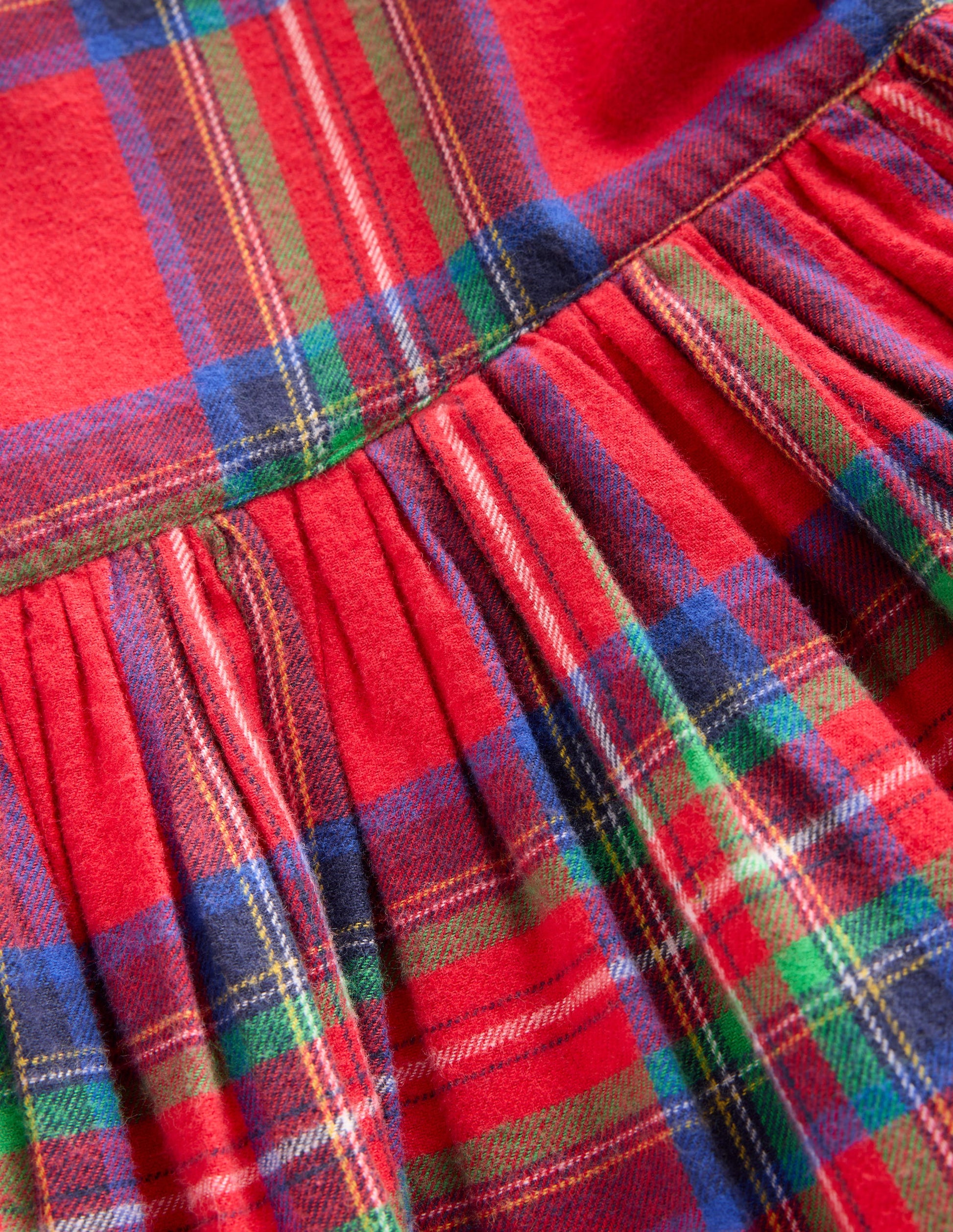 Madeline Long Sleeve Dress-Red Check-3