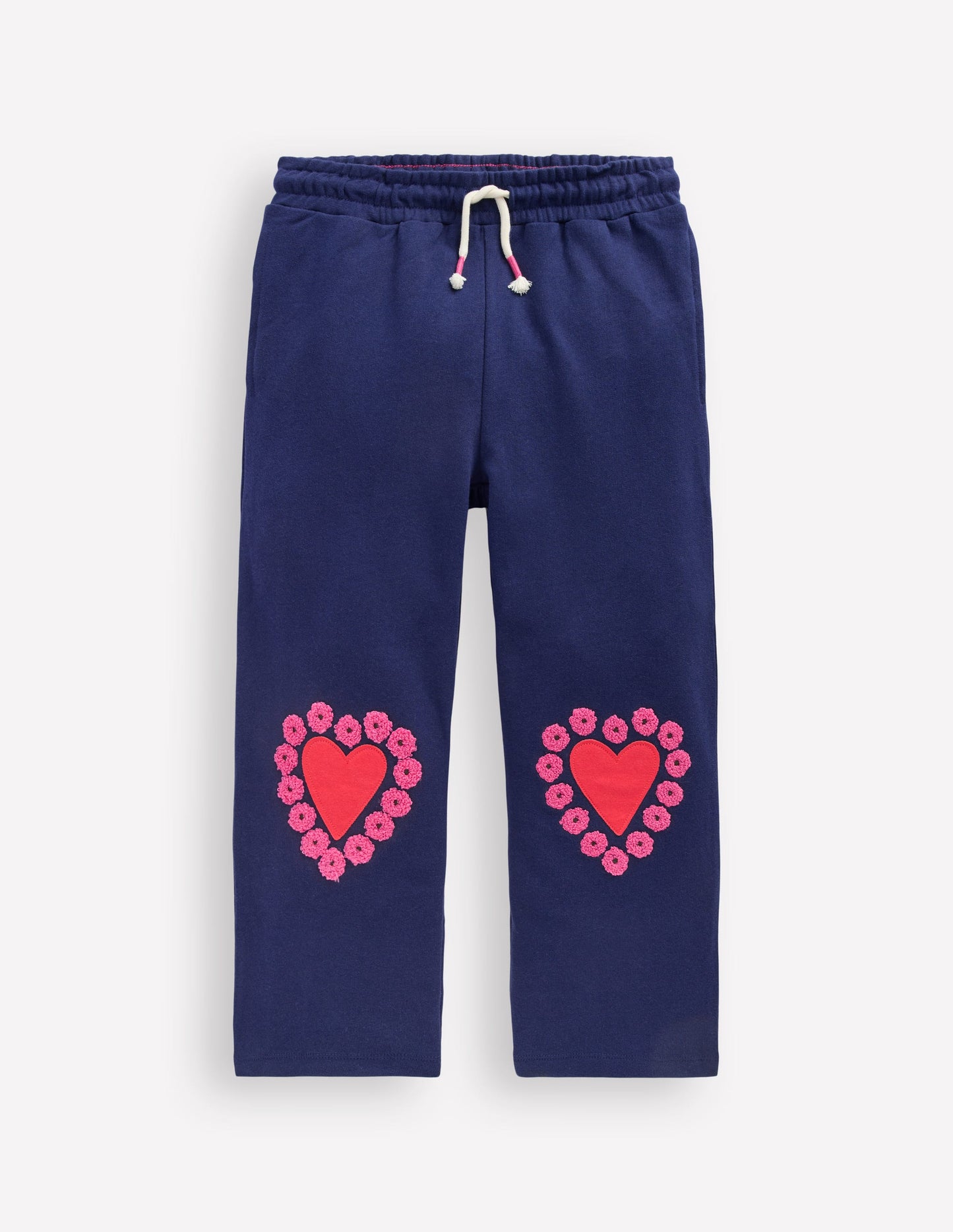 Bobbie Appliqué Joggers-College Navy Hearts