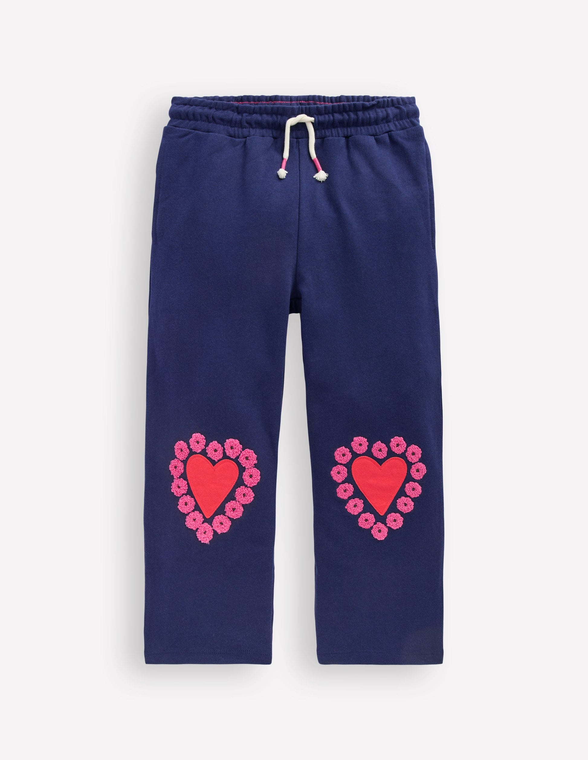 Bobbie Appliqué Joggers-College Navy Hearts-1