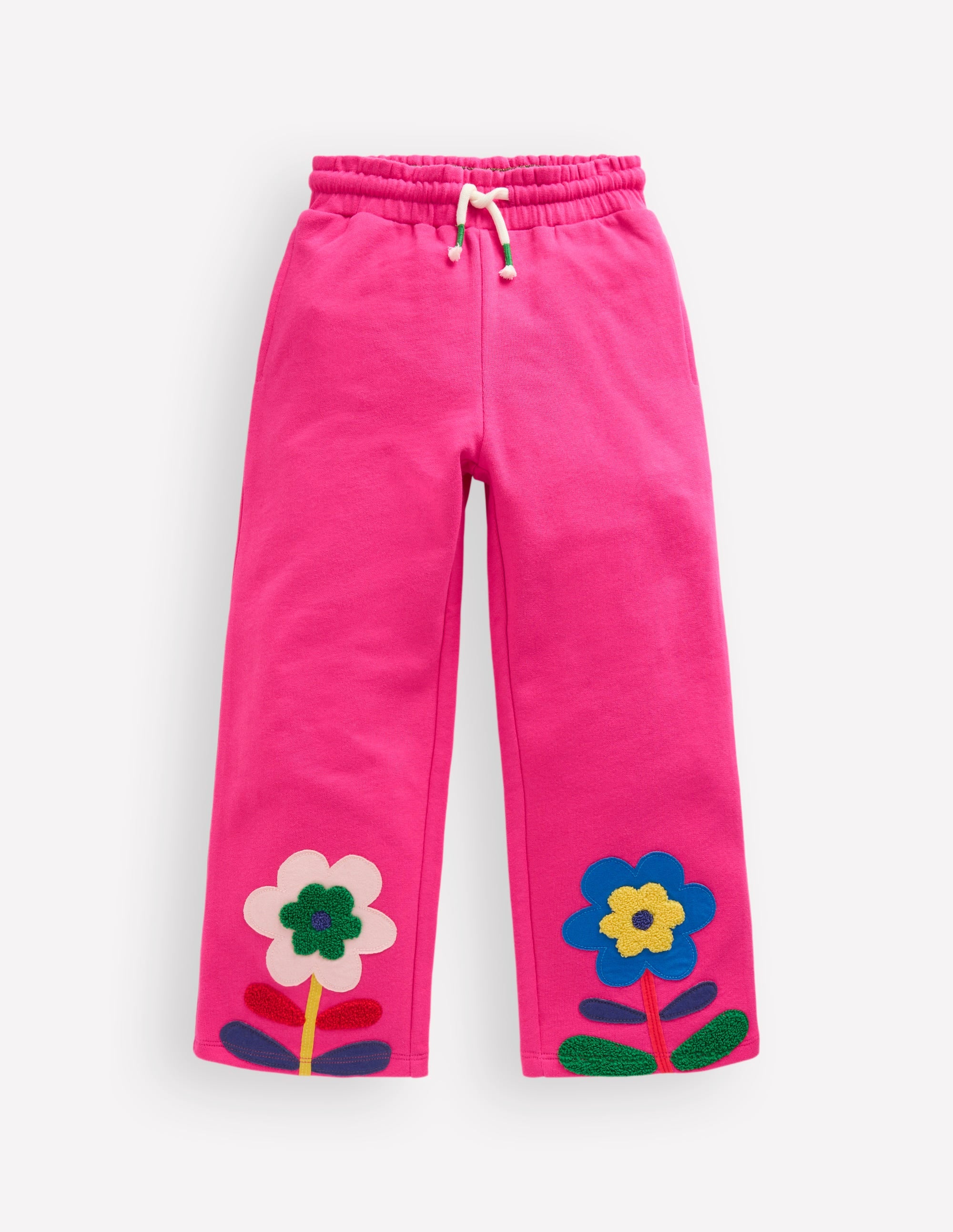 Bobbie Appliqué Joggers-Raspberry Pink Flowers - Image 1