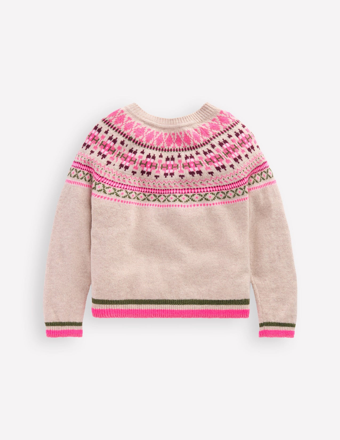 Edie Fair Isle Cardigan-Oatmeal Heritage Fair Isle