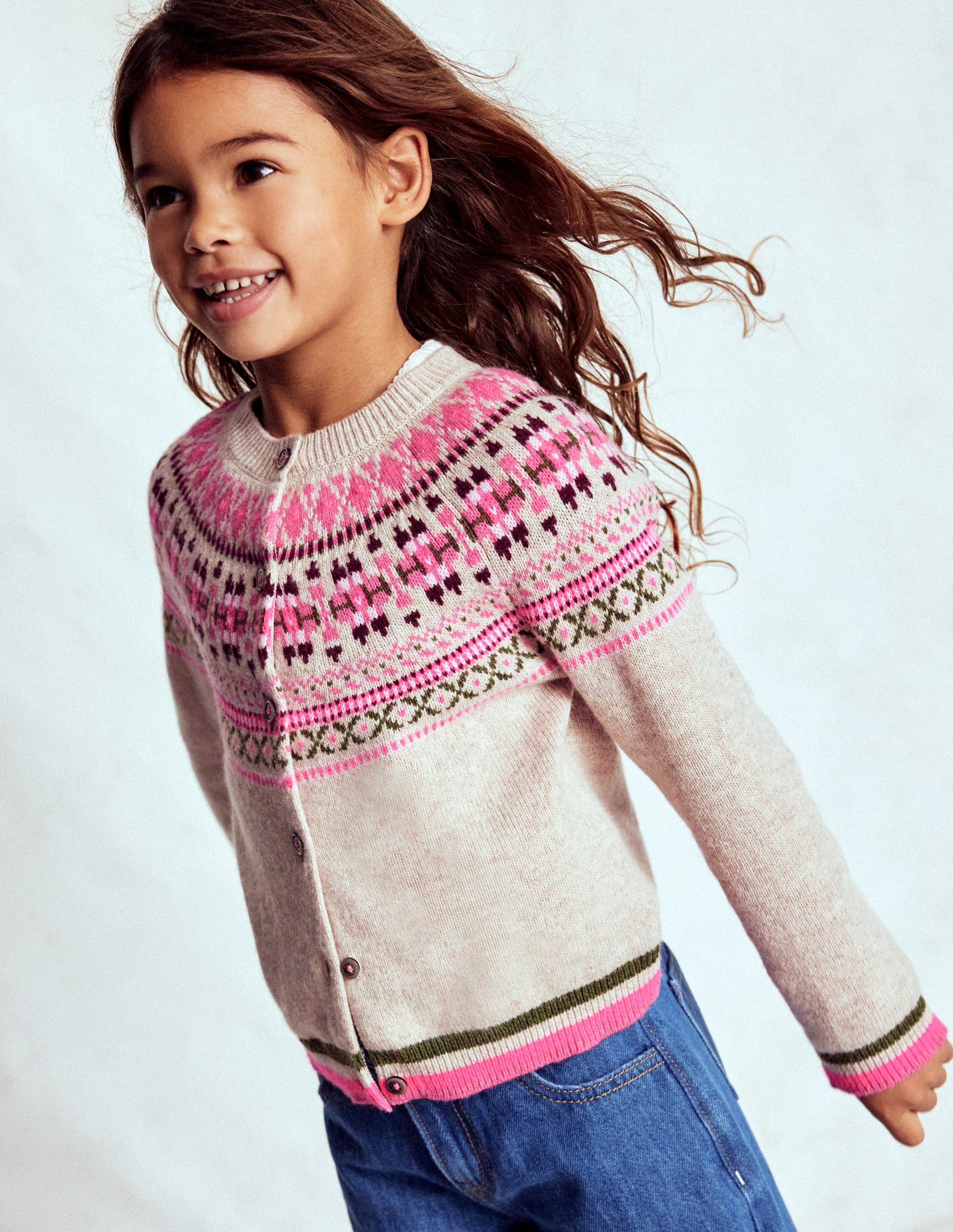 Edie Fair Isle Cardigan-Oatmeal Heritage Fair Isle-2