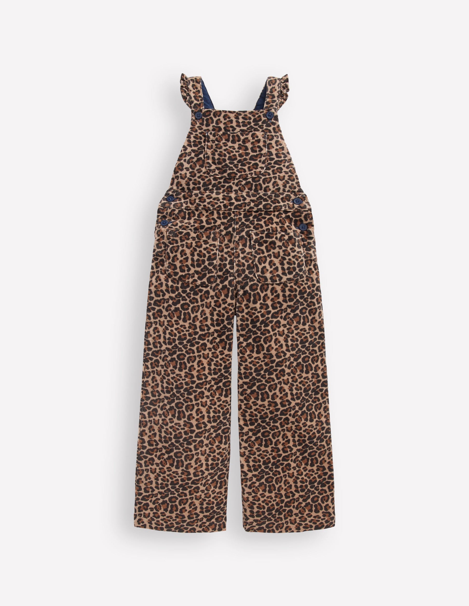 Frill Dungarees-Leopard-1