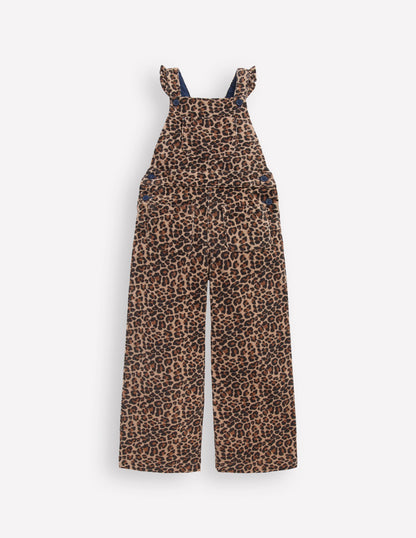 Frill Dungarees-Leopard-1
