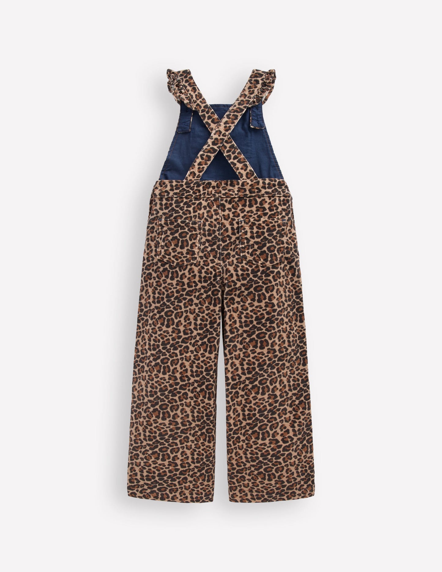 Frill Dungarees-Leopard