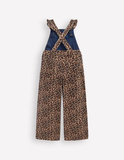 Frill Dungarees-Leopard-2