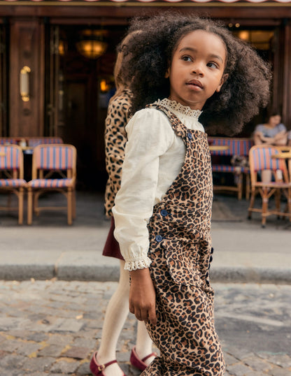 Frill Dungarees-Leopard-4