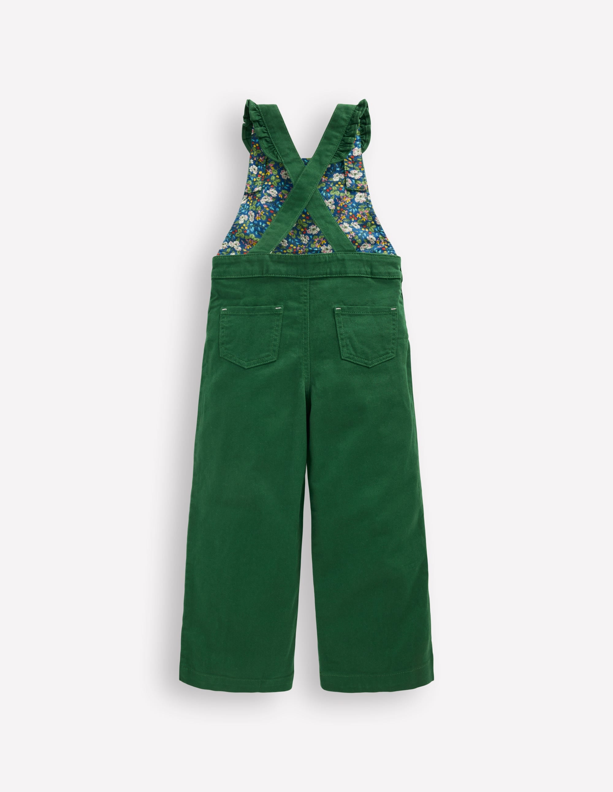 Frill Dungarees-Pine Green - Image 2