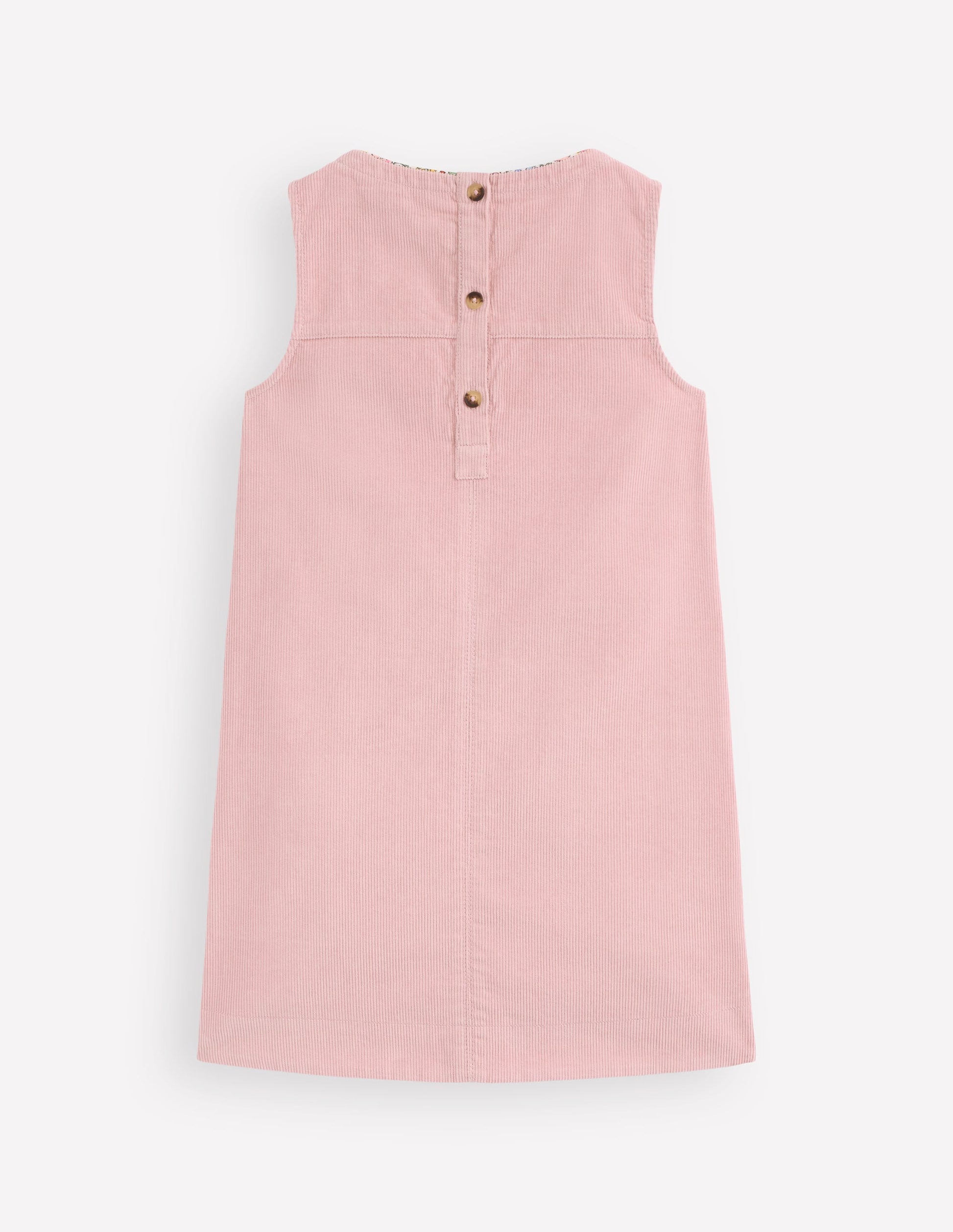 Saffy Cord Pinafore Dress-Vintage Pink-2