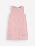 Saffy Cord Pinafore Dress-Vintage Pink